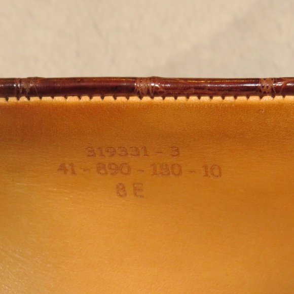 J.M. Weston 180 Brown Crocodile Belly Loafers 9E - Picture 11 of 11